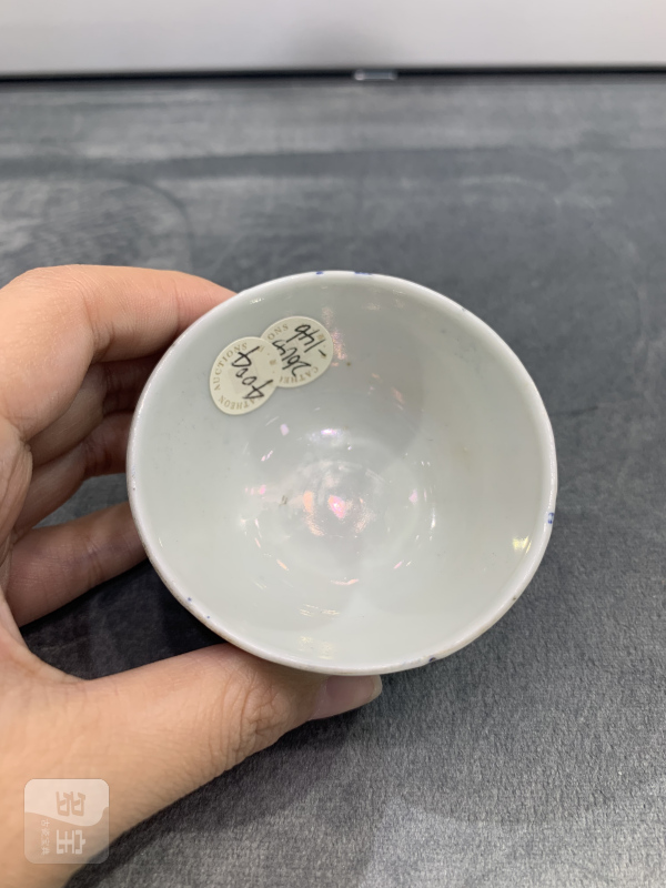 清晚期蓝釉小杯 - 图5